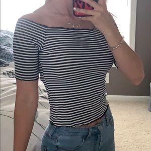 Black and White striped top